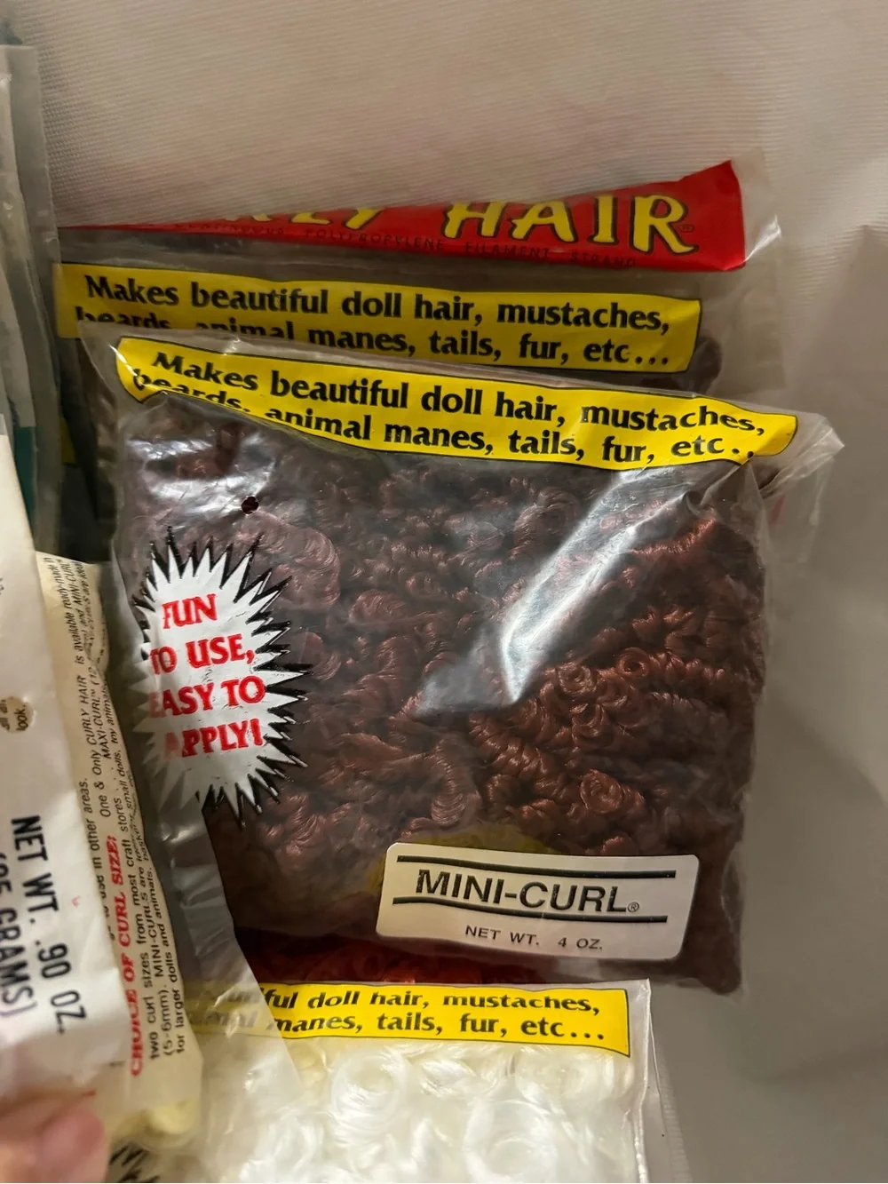 Mini-Curl Craft Hair - Color assortment